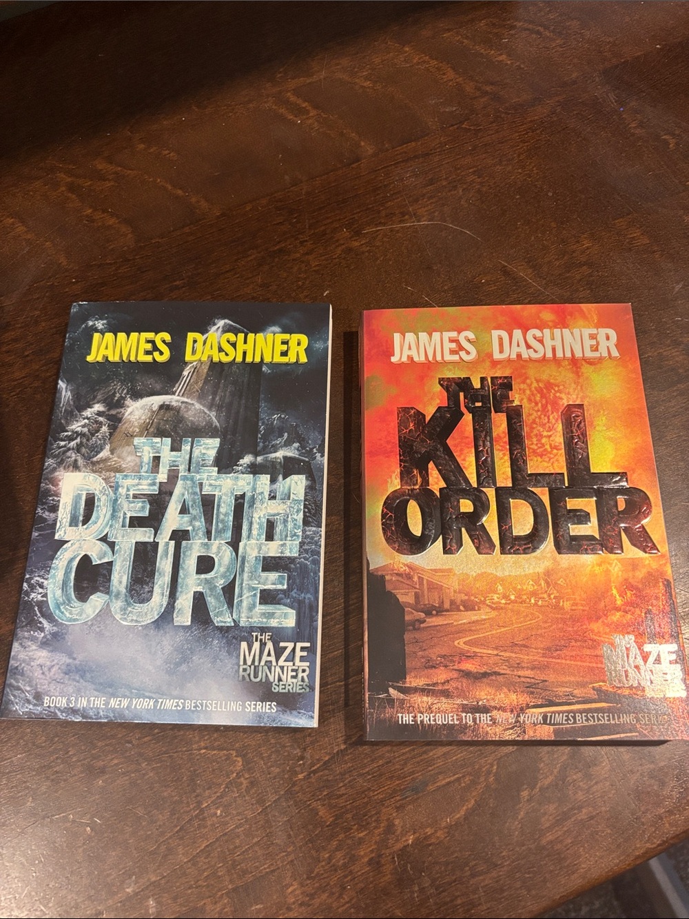 NEW James Dashner The Kill Order & The Death Cure - Orange and Blue Novel Set